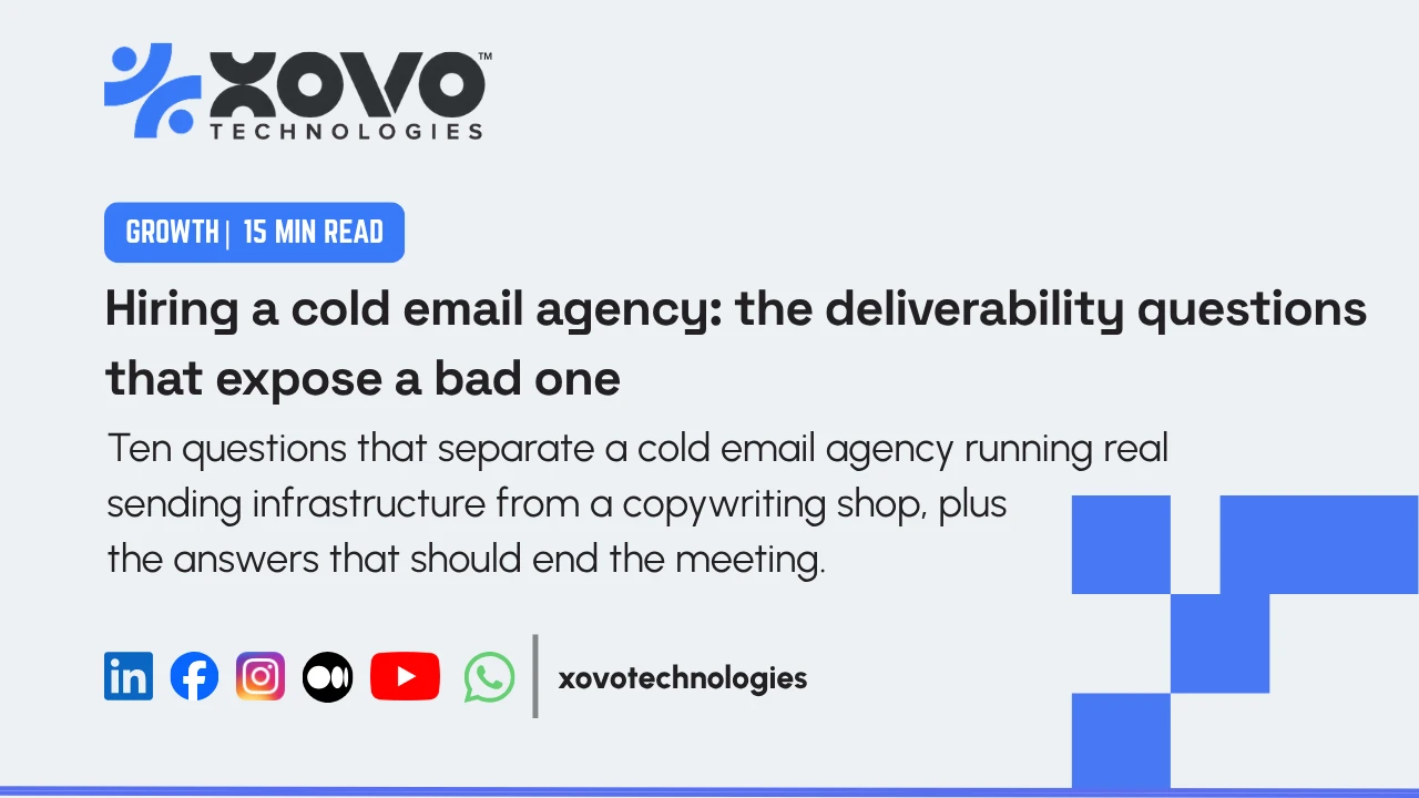 Hiring a cold email agency: the deliverability questions that expose a bad one